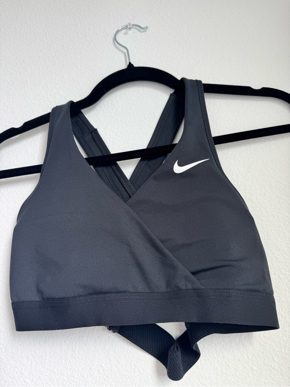 Nike Gray Cross-Back Wrap Sports Bra